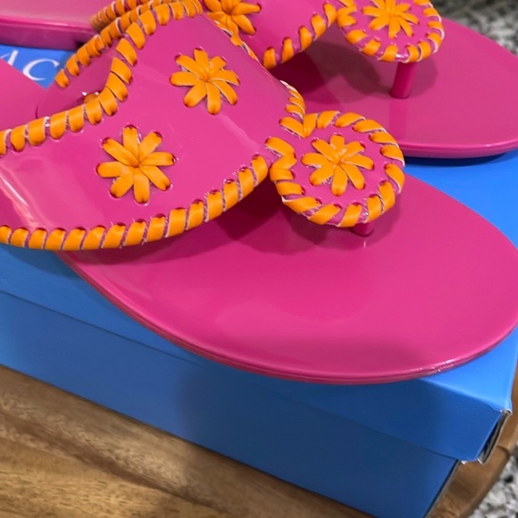 Jack Rogers Jelly Sandals Fuchsia Pink Size 7 - Picture 7 of 9